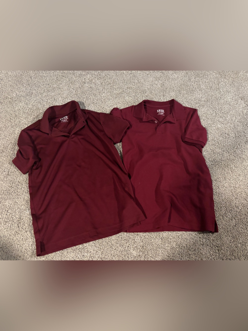 Izod Boys Polo Shirts in Burgundy uniform
